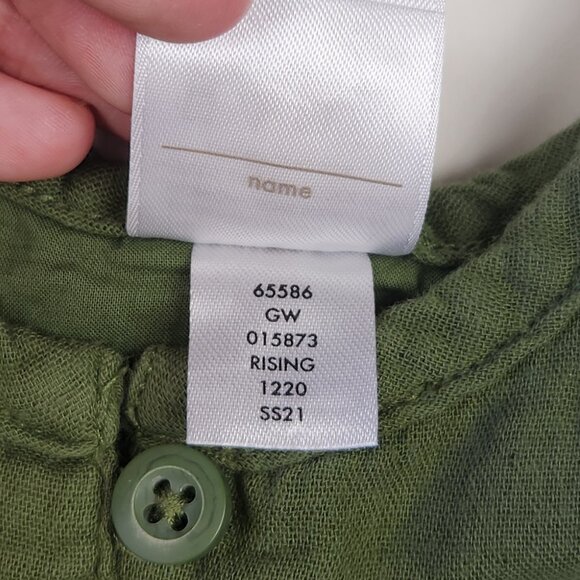 Hanna Andersson Green Muslin Cotton Romper sz 85 cm 2T - Picture 9 of 9